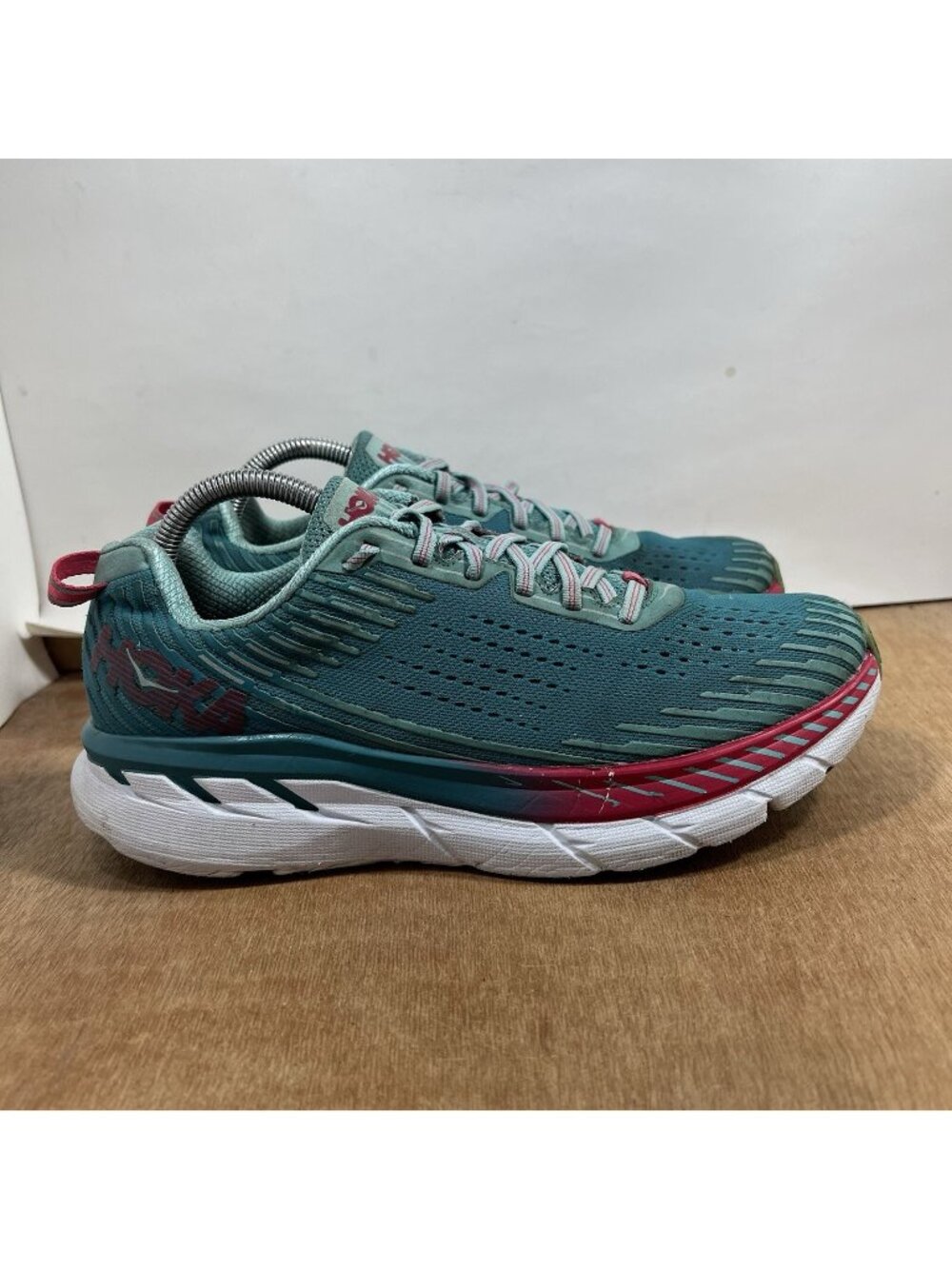 Hoka One One Clifton 5 Women's Size 10 Blue Green Running Shoes